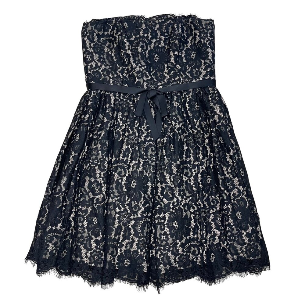 Robert Rodriguez Strapless Lace Dress Womens Size 8 Black Target X Neiman Marcus